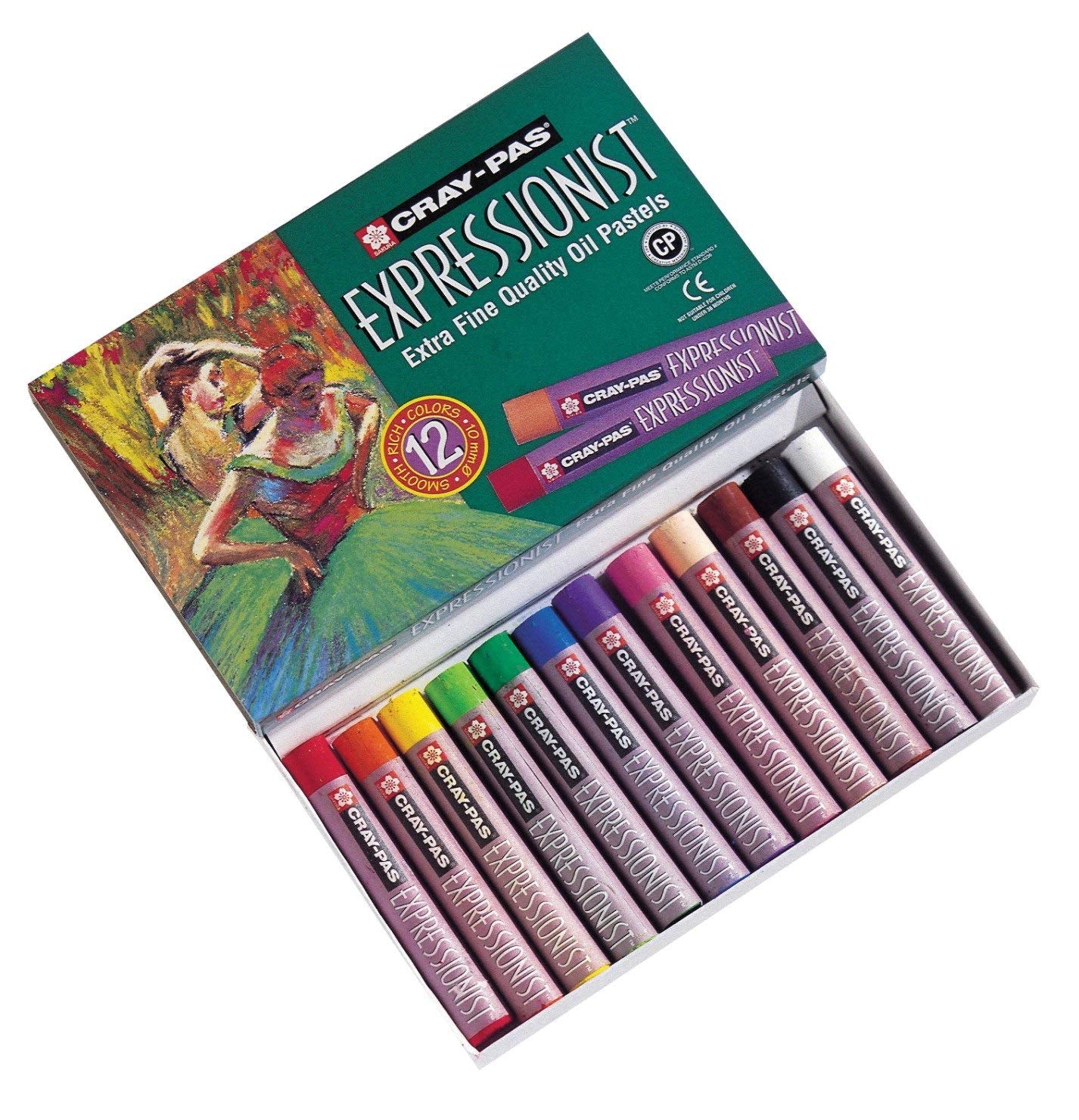 Sakura XLP12 12-Piece Cray-Pas Expressionist Assorted Color Oil Pastel Set