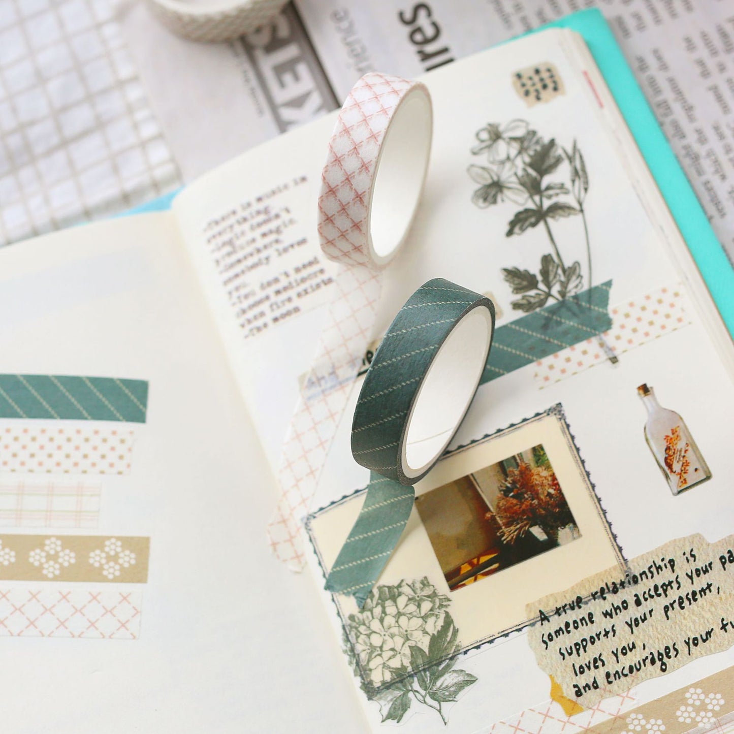 5 piece Geometric Slim Washi Tape Box Set