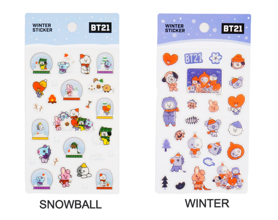 BT21 OFFICIAL WINTER STICKER