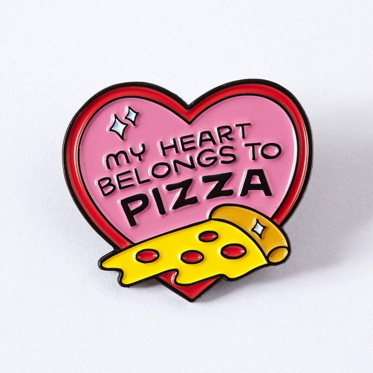 My Heart Belongs to Pizza Enamel Pin