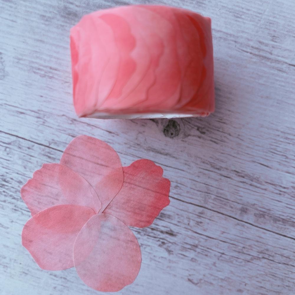 Pink Piquant Washi Flower Petal Set