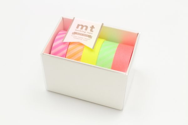 MT Washi Masking Tape Gift Box Shade – NEON 2 (Pack of 5