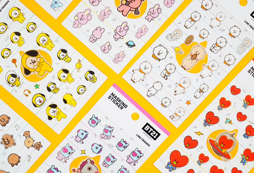 BT21 OFFICIAL MASKING STICKER