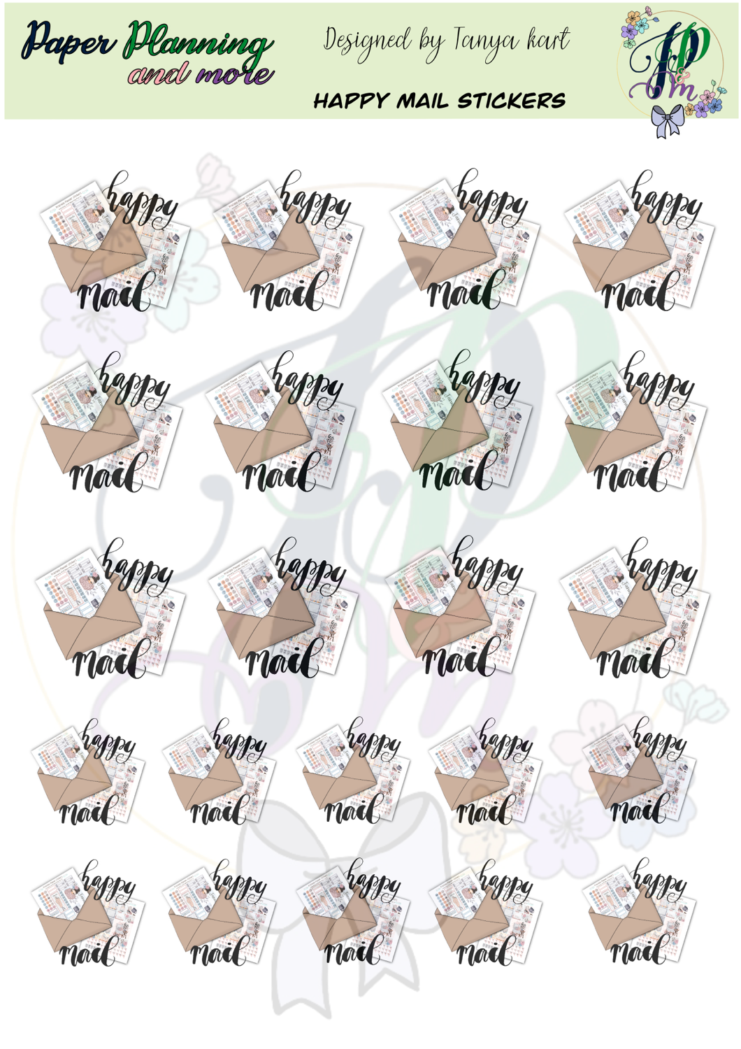 Happy Mail Sticker Sheet