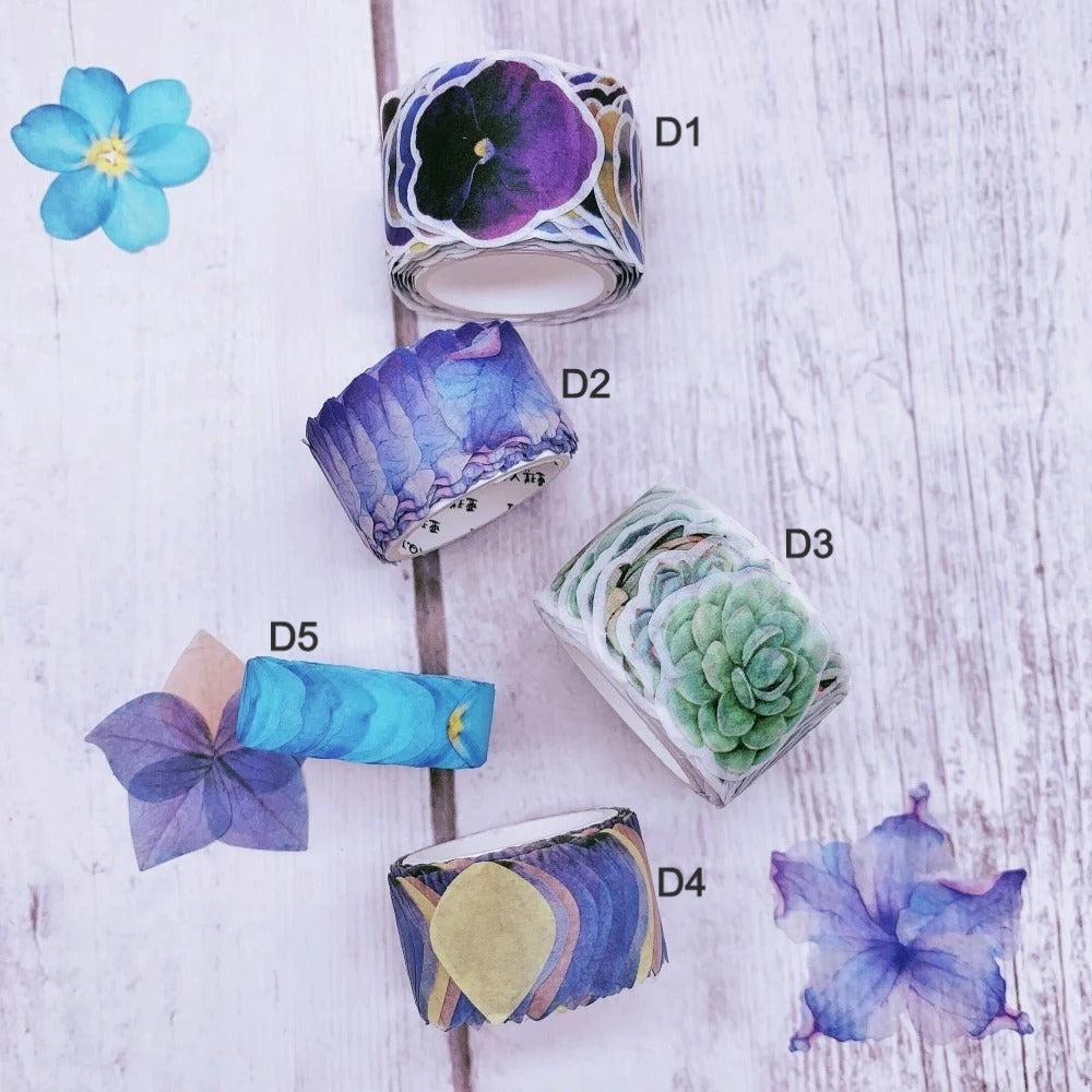 Violet Valentine Washi Flower Petal