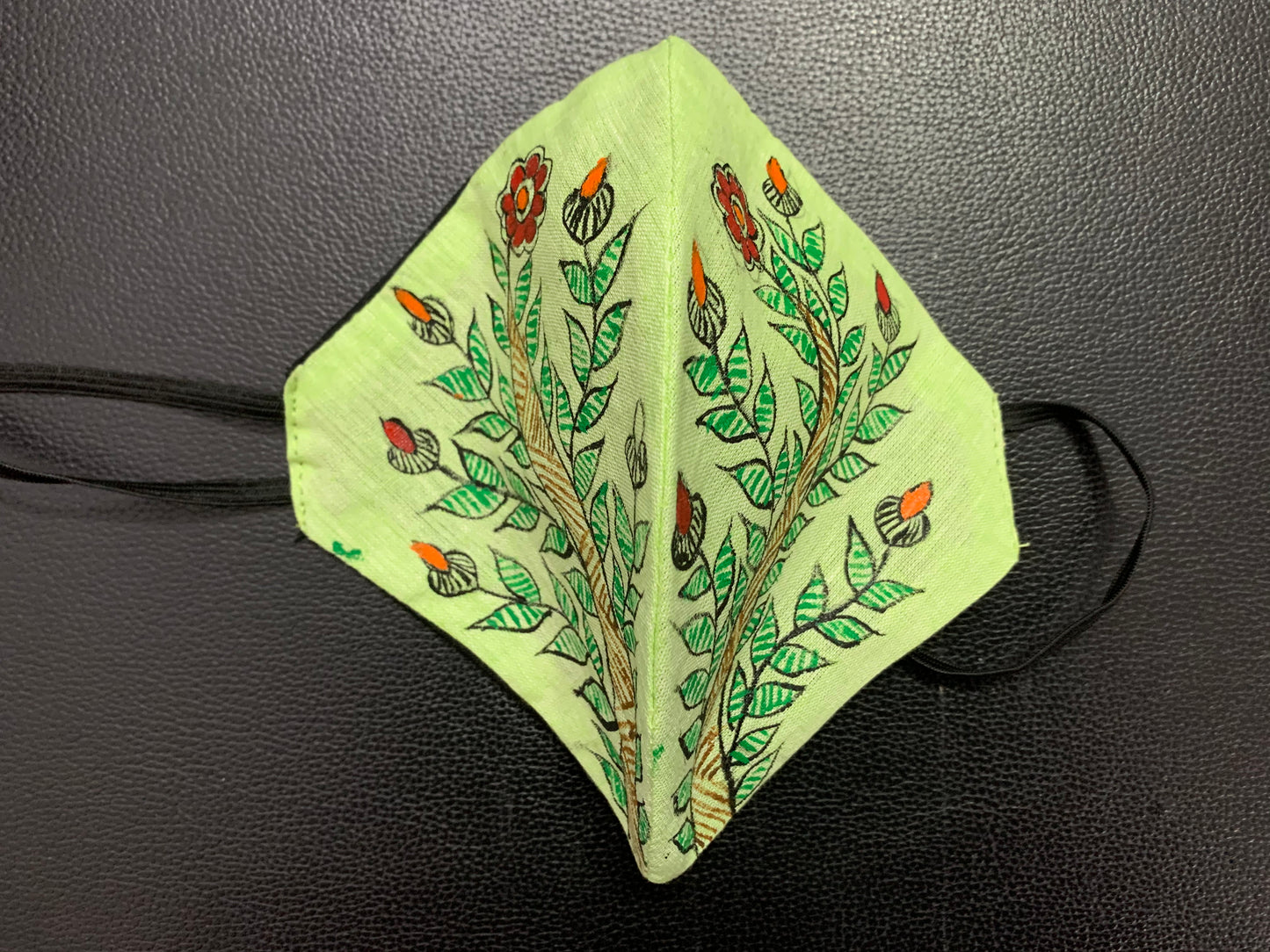Face Mask - Madhubani Style (Plants)