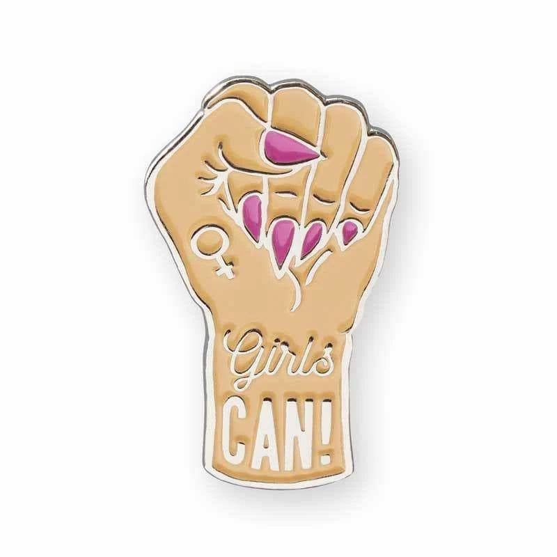 Girls Can Enamel Pin