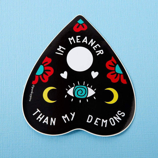 Meaner Than My Demons Planchette Laptop Sticker