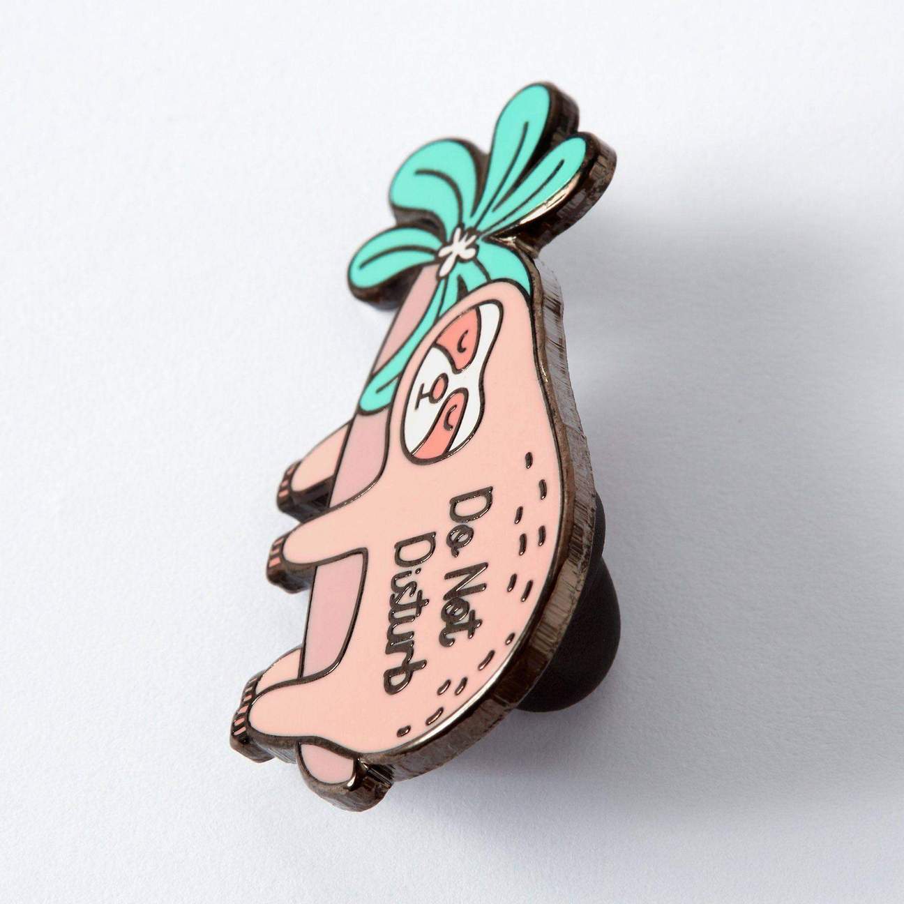 Do Not Disturb Sloth Enamel Pin