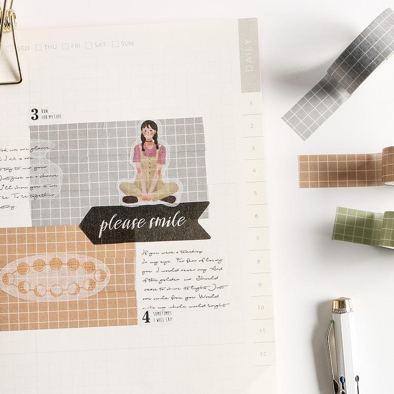 10 Piece Grid Washi Tape Set