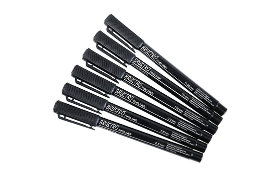 Brustro Professional Pigment Based Fineliner (Black)