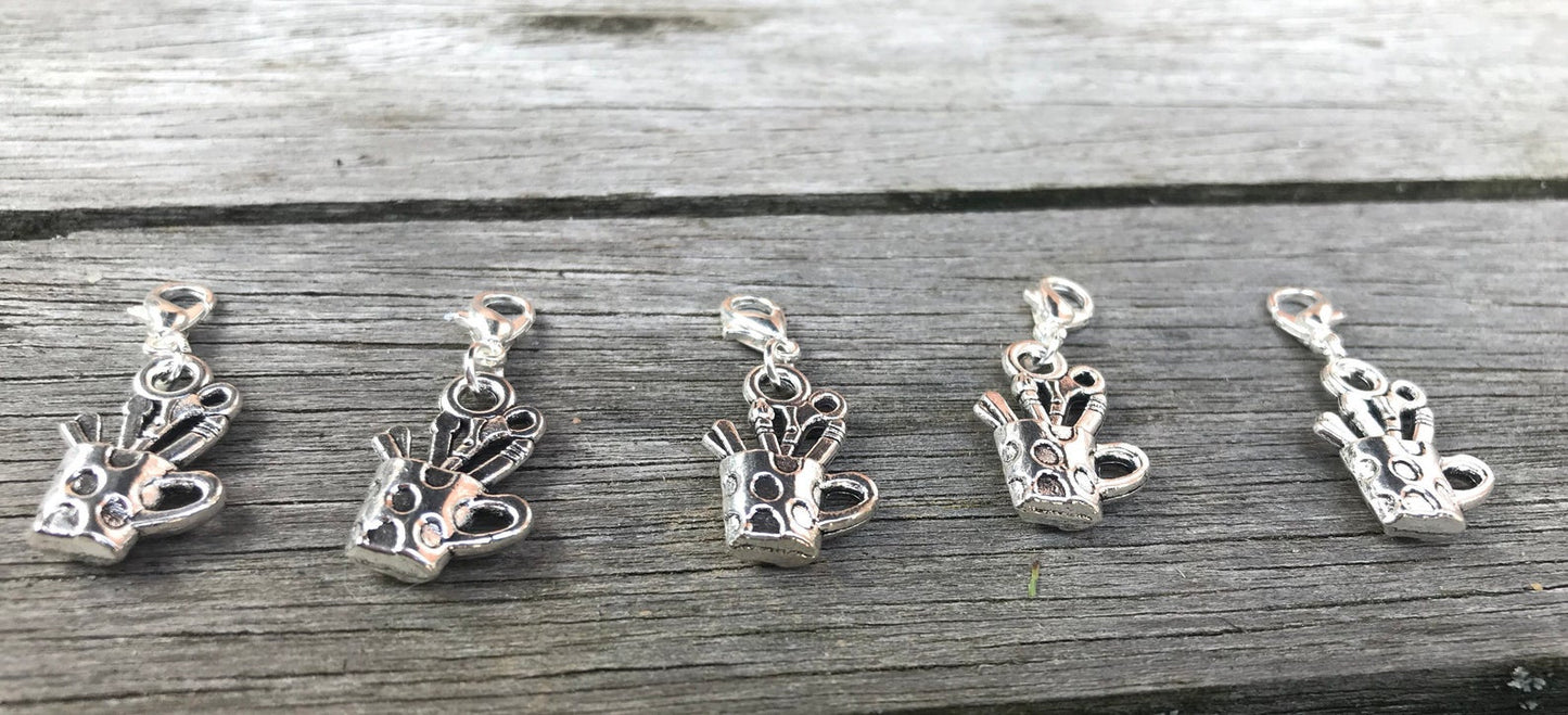 Silver Cup of Stationery Planner Charm