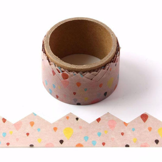 Raindrops Print Die Cut Washi Tape