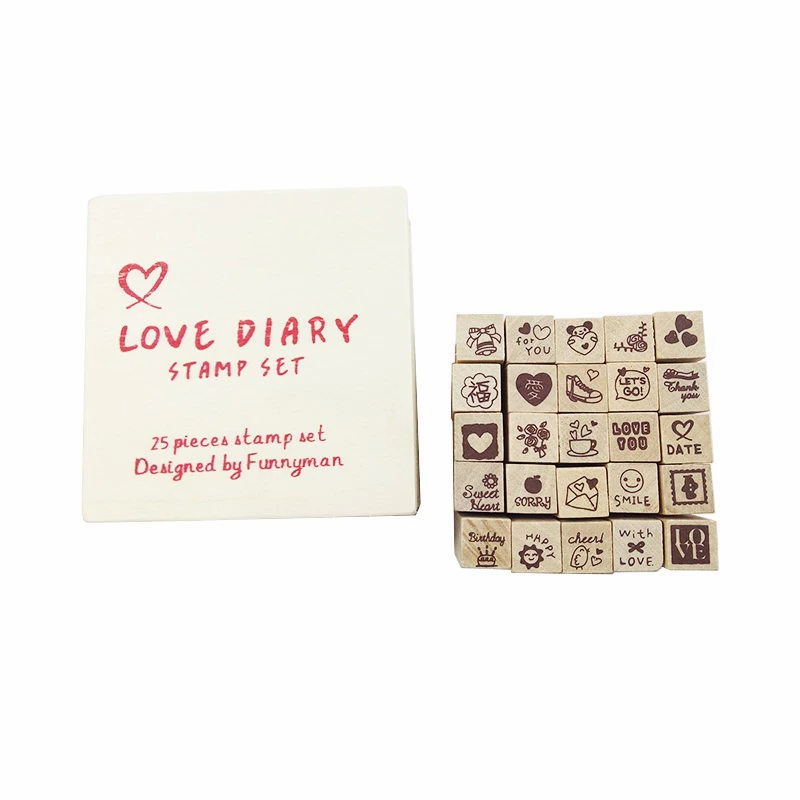 25 Pcs/set Kawaii Diary stamp set