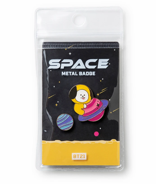 BT21 OFFICIAL SPACE METAL BADGE
