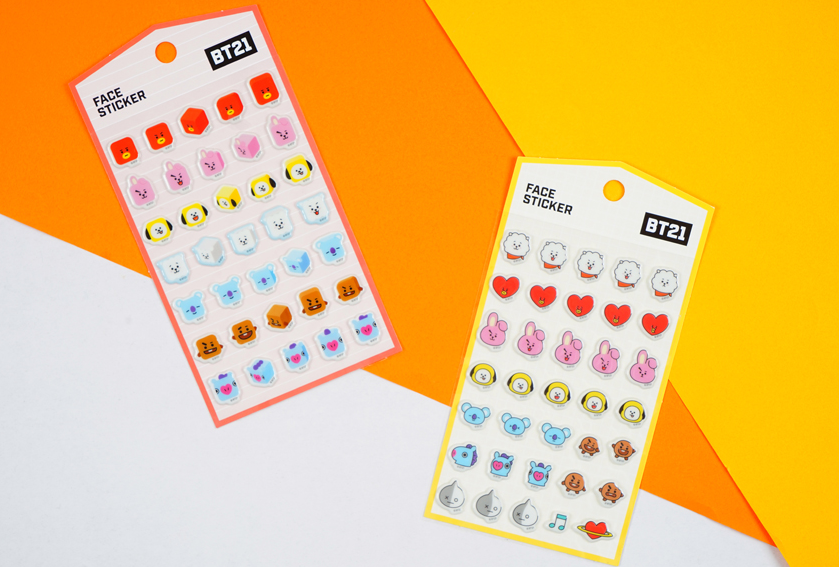 BTS BT21 OFFICIAL FACE STICKER
