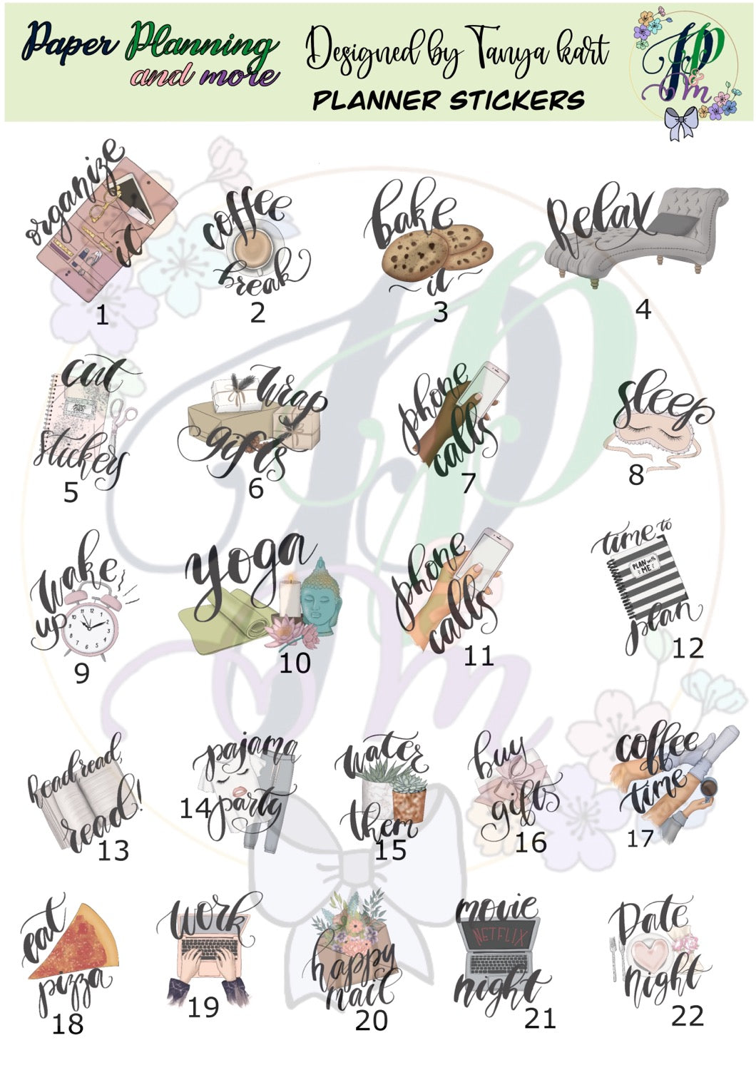 Planner Sticker Sheet