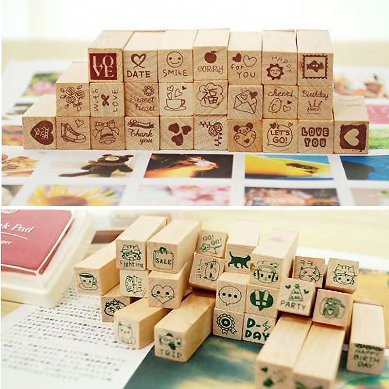 25 Pcs/set Kawaii Diary stamp set