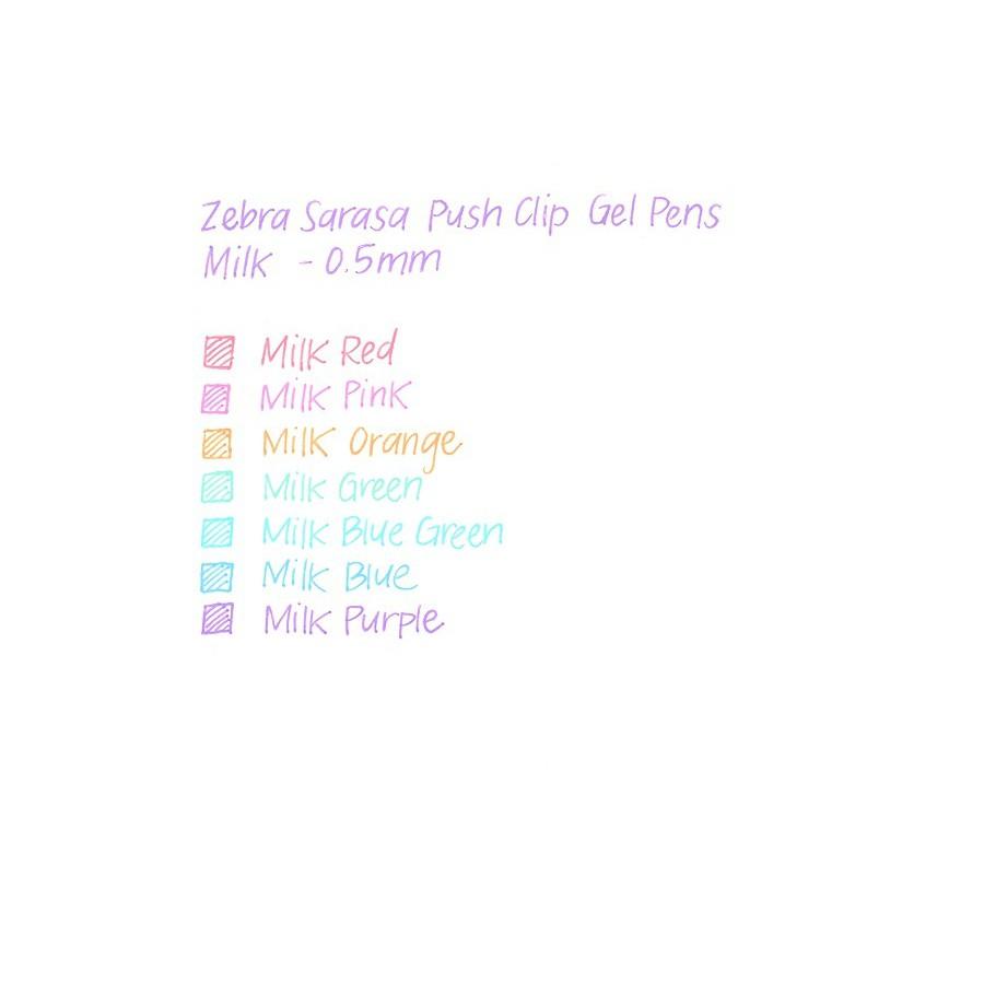 Zebra Sarasa Clip Gel Pen - Milk Color - 0.5 mm