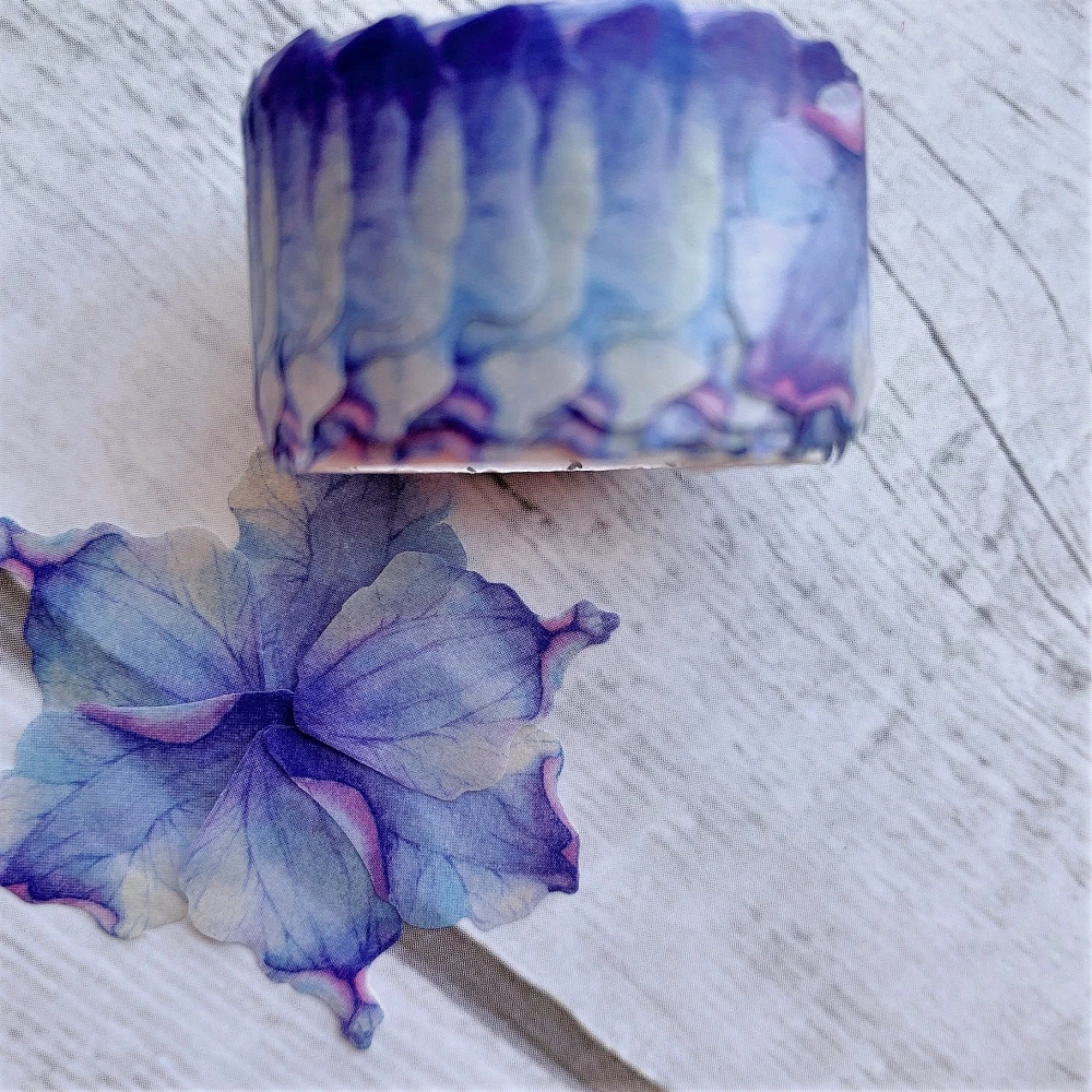 Violet Valentine Washi Flower Petal