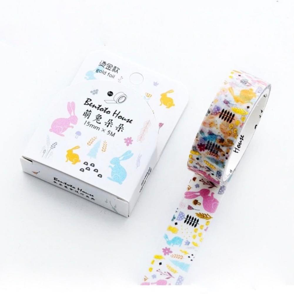 Rabbits' Gathering Gold Foil Wash Tape