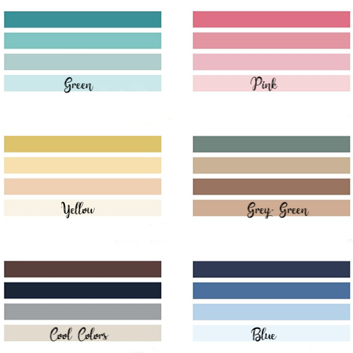 4 Piece Daily Color Washi Tape