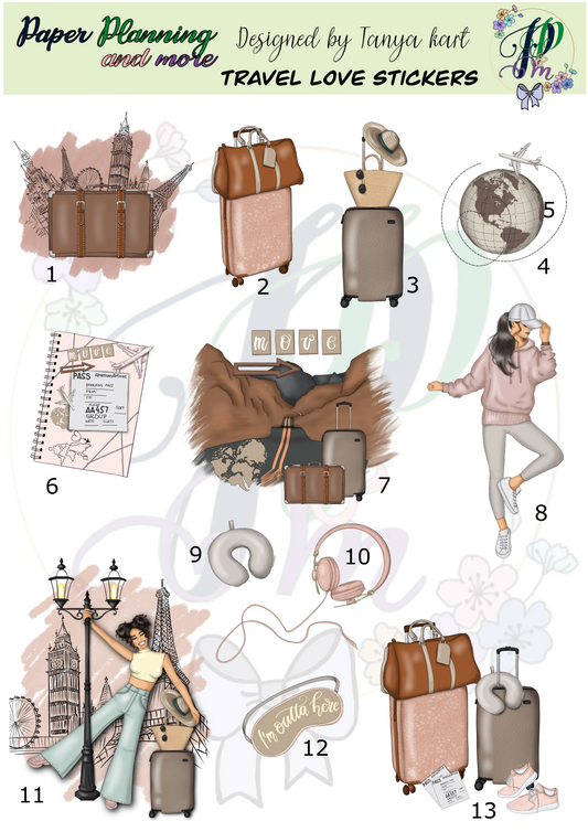 Travel Love Sticker Sheet