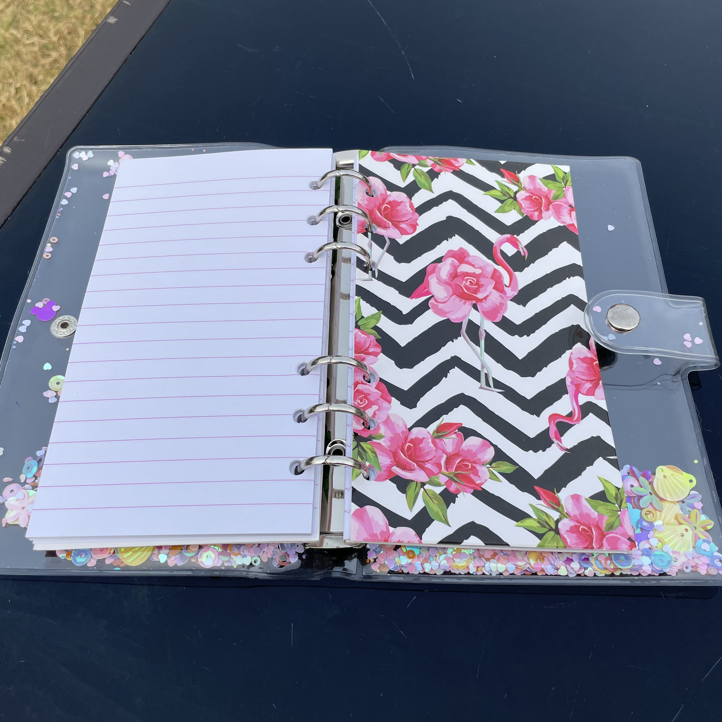 Flamingo Transparent Ring Binder
