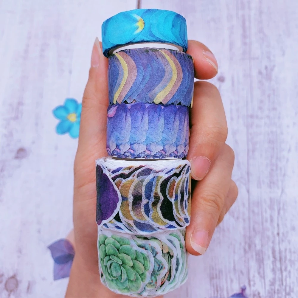 Violet Valentine Washi Flower Petal
