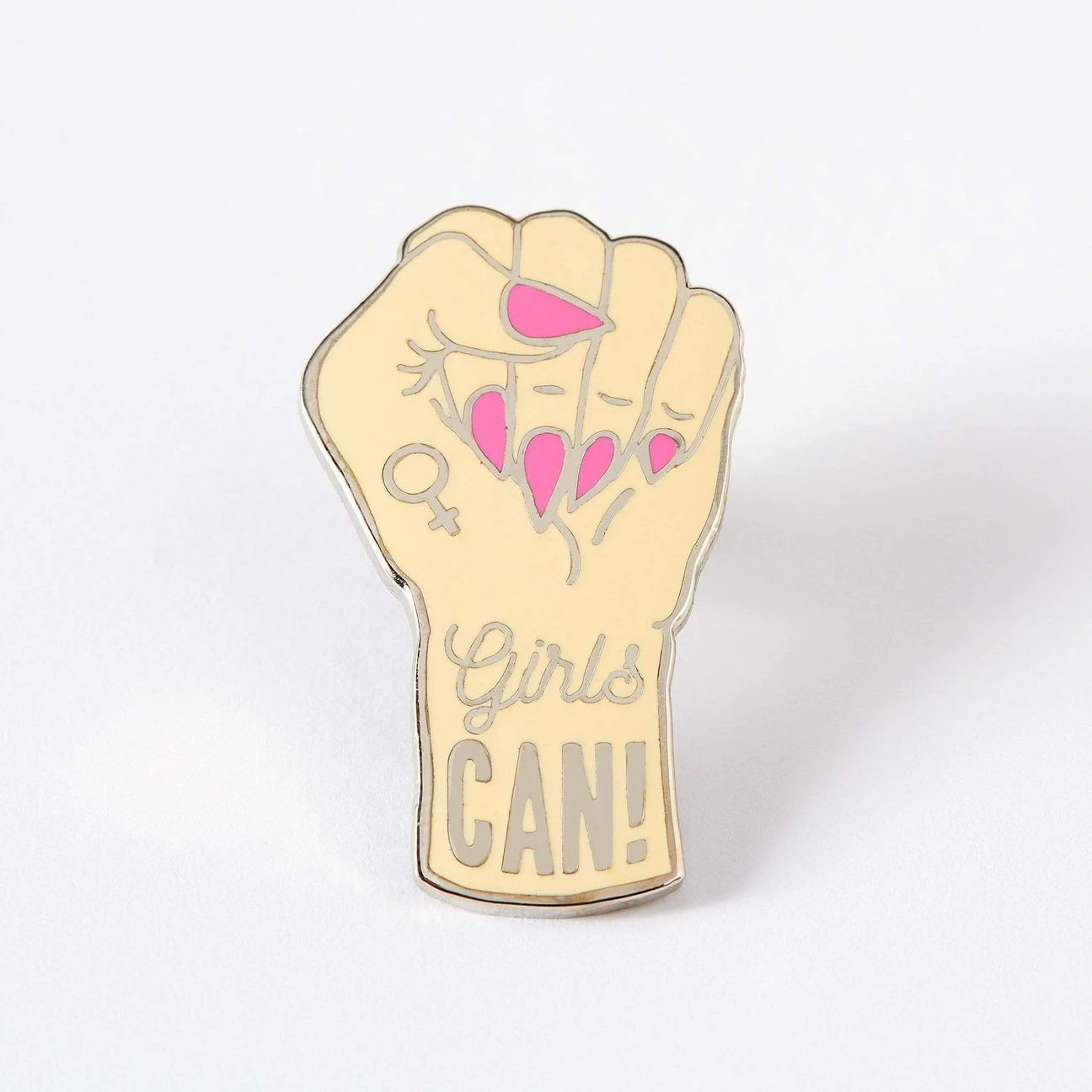 Girls Can Enamel Pin