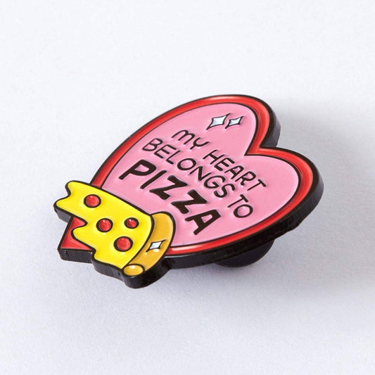 My Heart Belongs to Pizza Enamel Pin