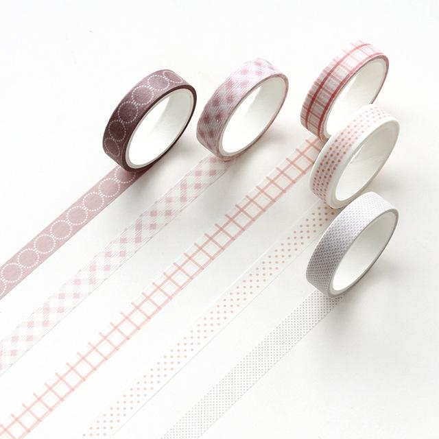5 piece Geometric Slim Washi Tape Box Set