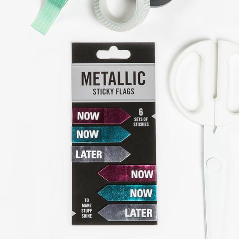 Knock Knock Now / Later Metallic Sticky Flags