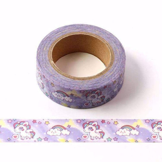 Rainbow Kawaii Unicorn Washi Tape