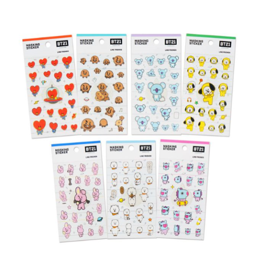 BT21 OFFICIAL MASKING STICKER