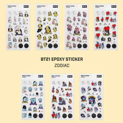 BT21 OFFICIAL EPOXY STICKER - ZODIAC