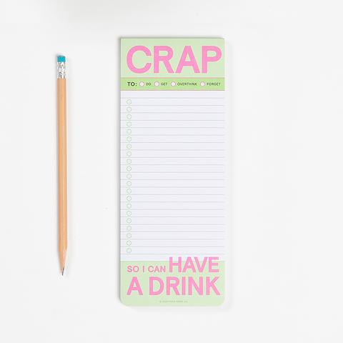 Knock Knock Crap Make-a-List Pad