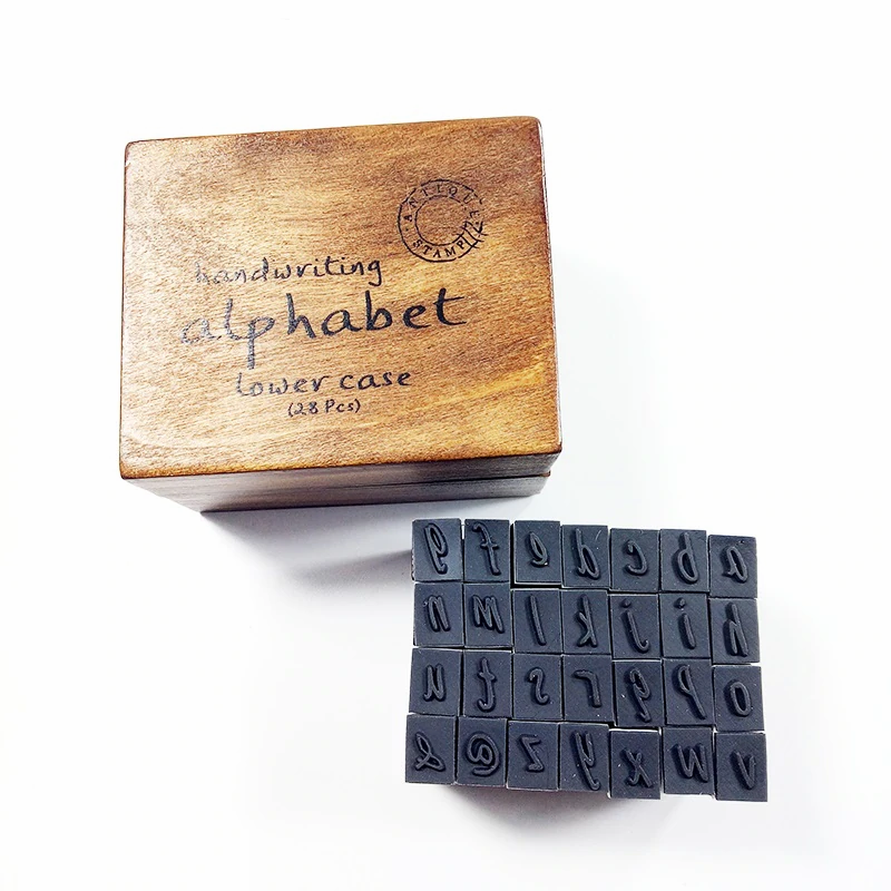 28 Pcs/set Kawaii Handwriting Alphabet Stamp