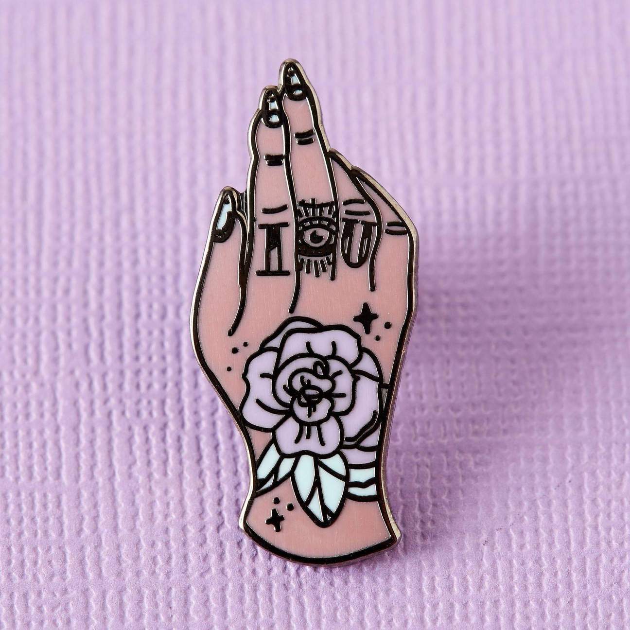 IOU Tattooed Hand Enamel Pin