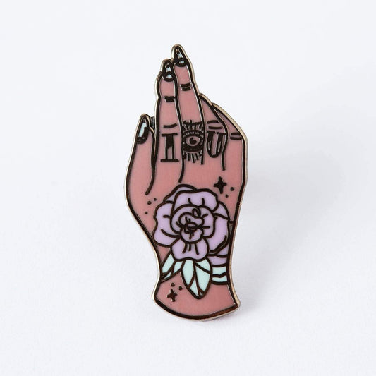 IOU Tattooed Hand Enamel Pin
