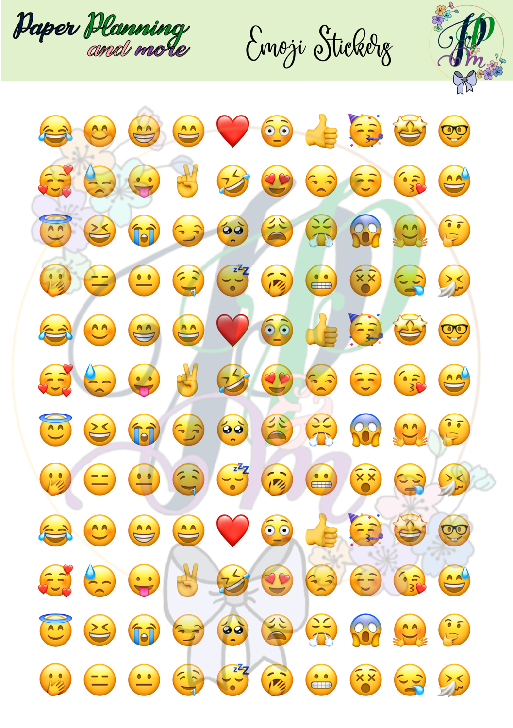 Emoji Sticker Sheet