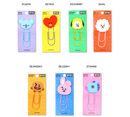 BTS BT21 OFFICIAL BIG CLIP