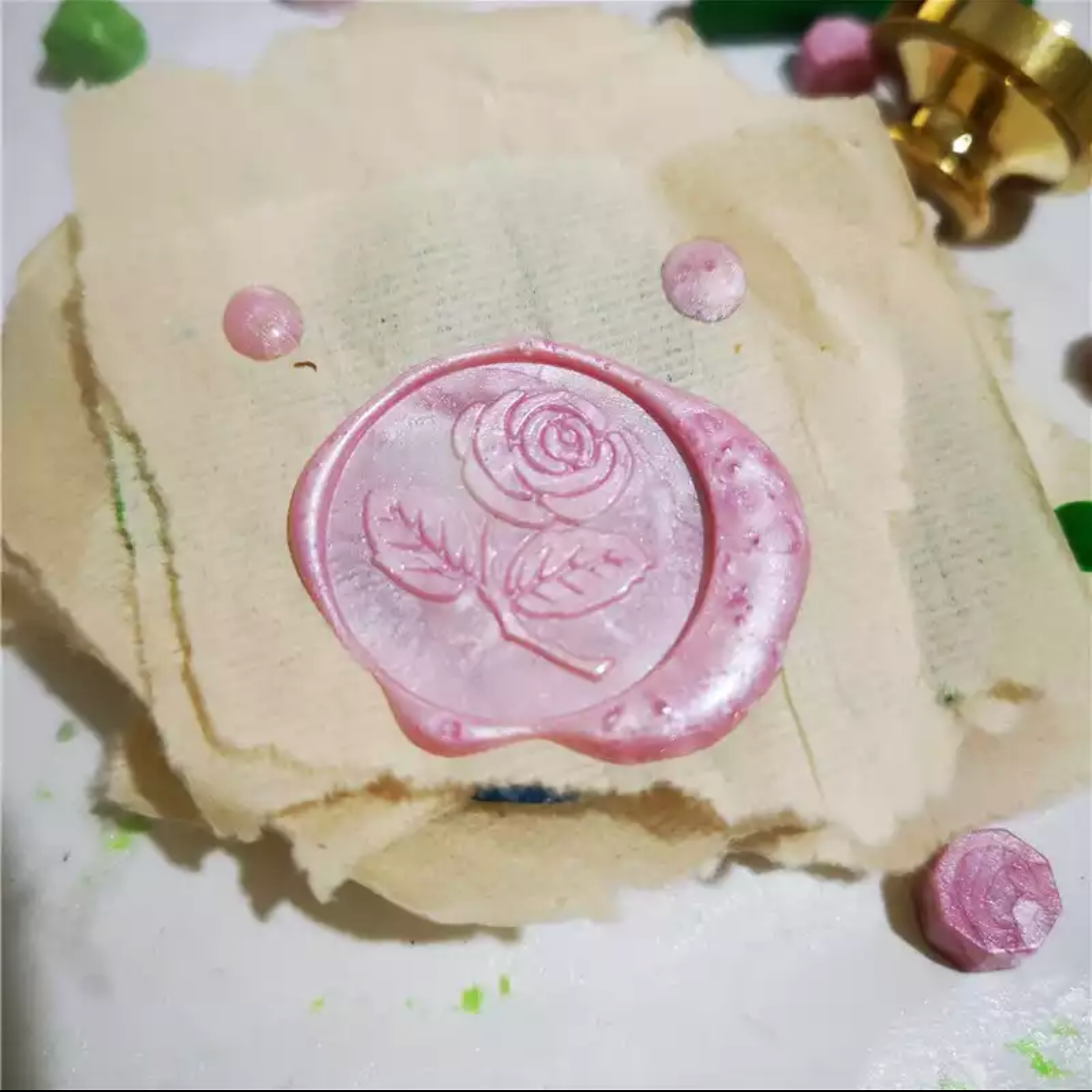 Beauty and the Beast Rose Wax Seal Stamp Head