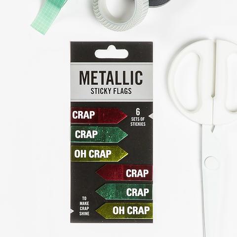 Knock Knock Crap / Oh Crap Metallic Sticky Flags