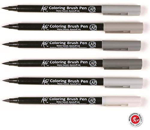 Sakura Koi Coloring Brush Pen (Set of 6)
