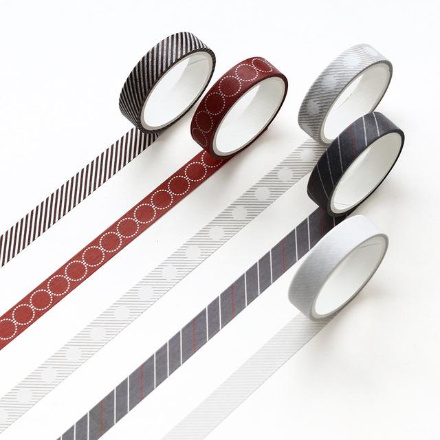 5 piece Geometric Slim Washi Tape Box Set