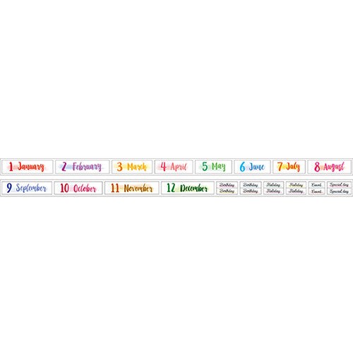 Notebook Washi Tape - Date and Day of the Week