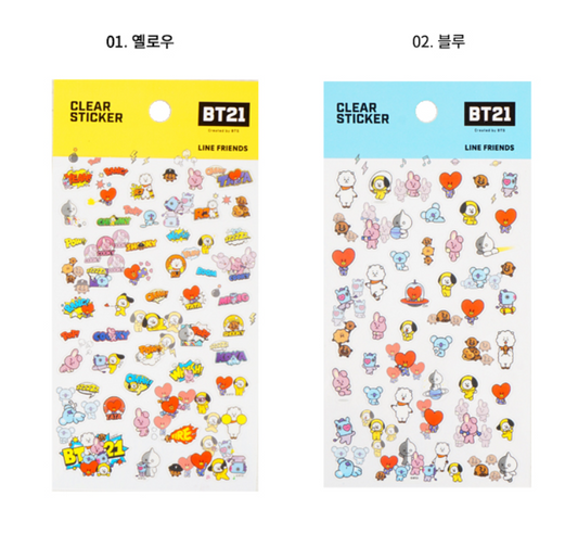 BT21 OFFICIAL CLEAR STICKER