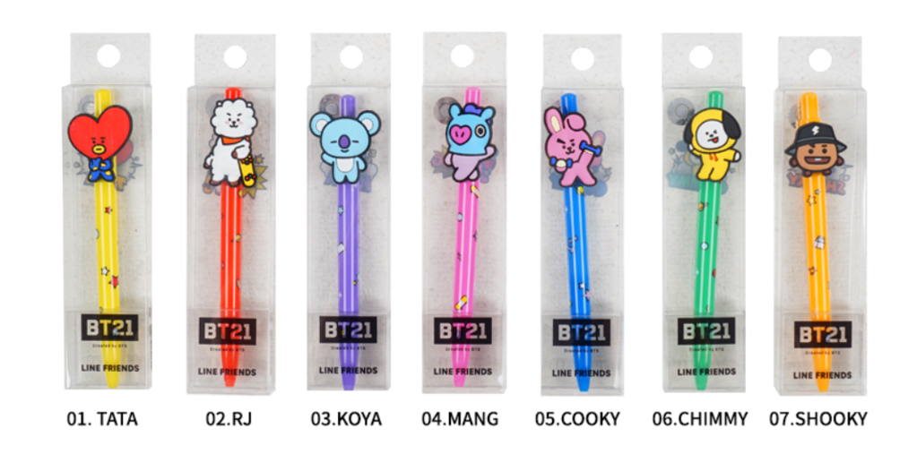 BTS BT21 OFFICIAL FIGURE JELL PEN