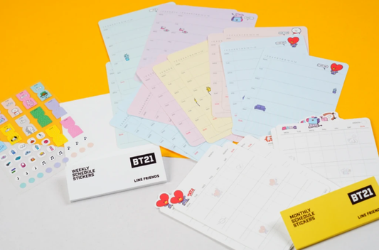 BTS BT21 OFFICIAL DIARY STICKER| PLANNER